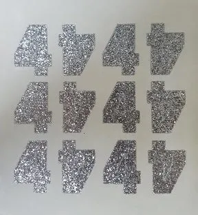 1.5" Metallic Number Single Sheets