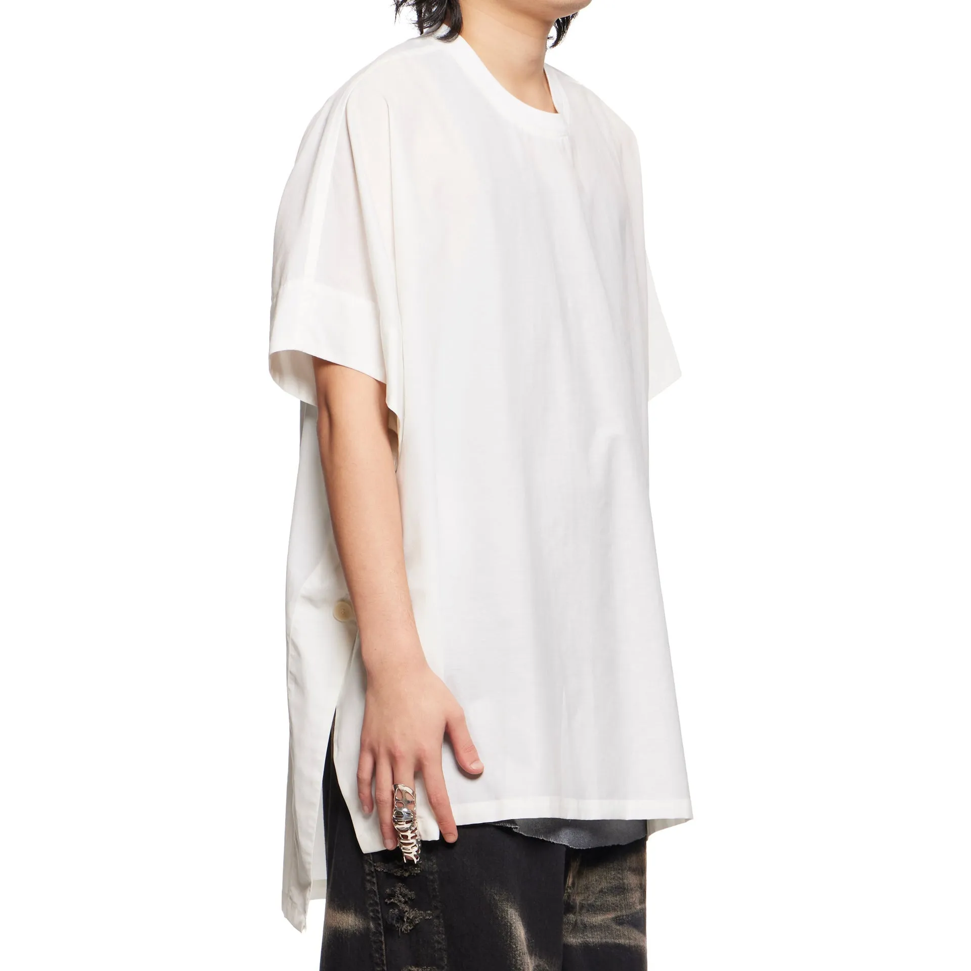 867SHM4 Off White / Poncho Shirt