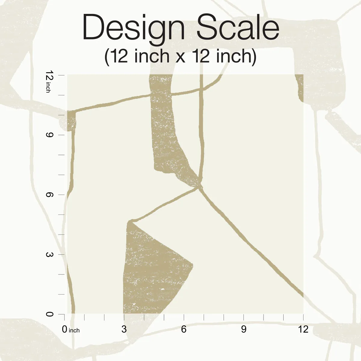 Abstract Geo Wallpaper in Cream/Gold from the Modern Metals Second Edition