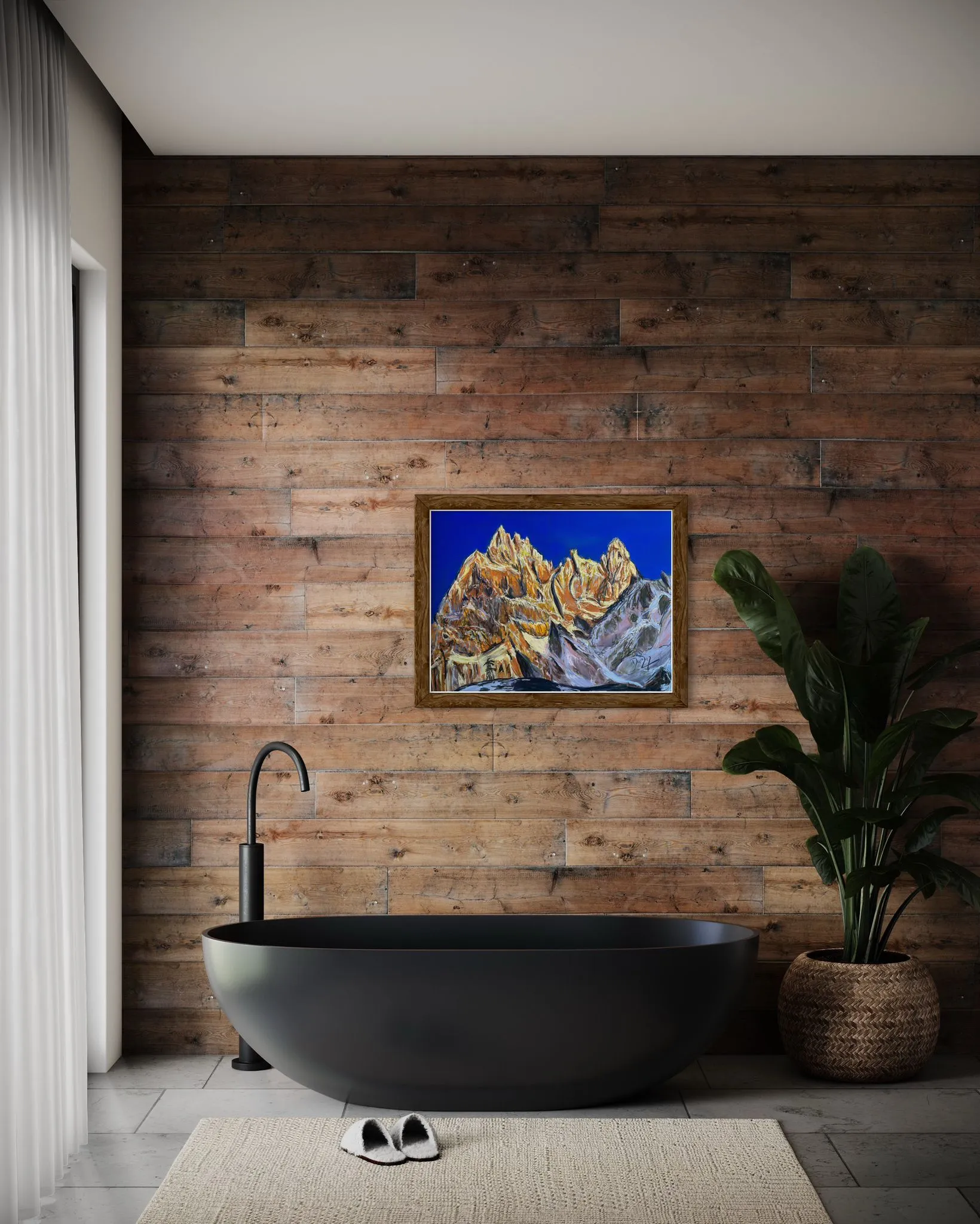 Aiguilles de Chamonix Soft Pastels Painting