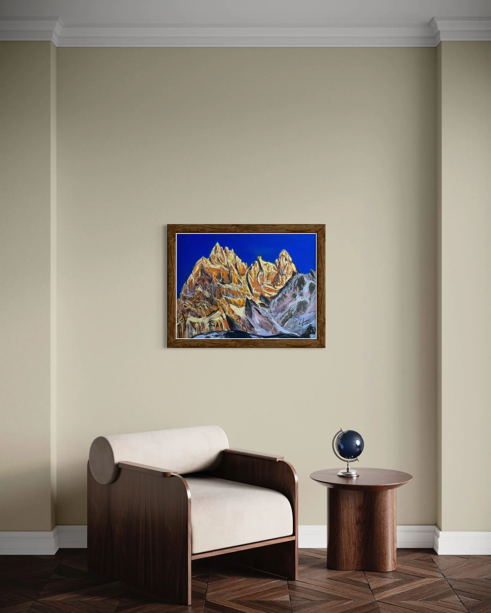 Aiguilles de Chamonix Soft Pastels Painting