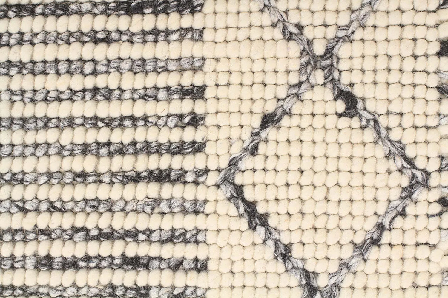 Alisha Hand Made Grey Wool Rug