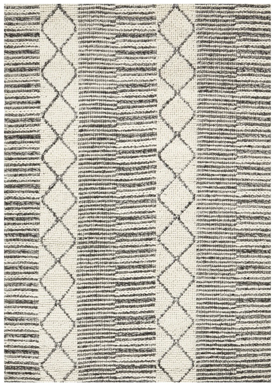 Alisha Hand Made Grey Wool Rug
