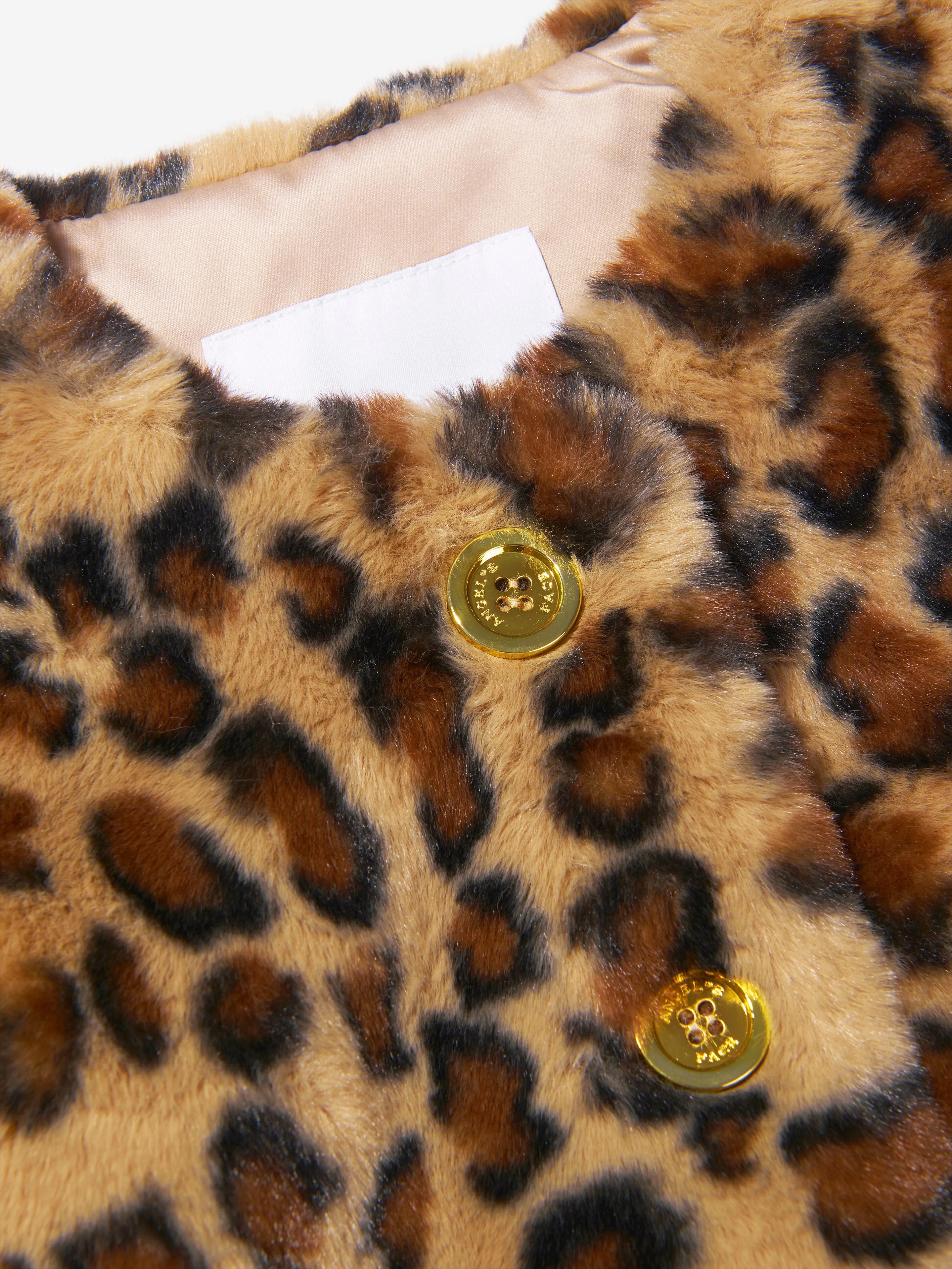 Angels Face Girls Jill Faux Fur Leopard Gilet