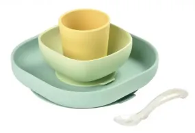 Beaba Silicone Suction Meal Set - Set of 4 - Pastel