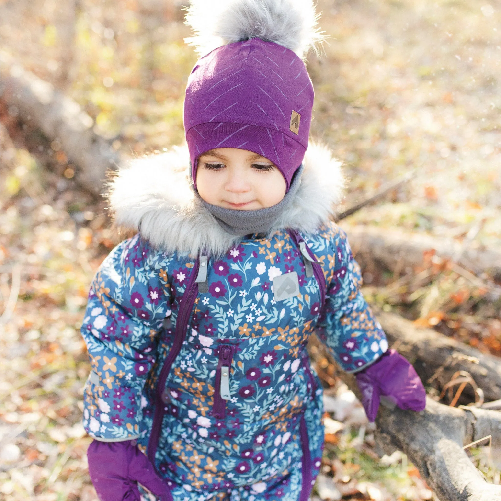 Cotton hat with fleece lining & ears - Pensee