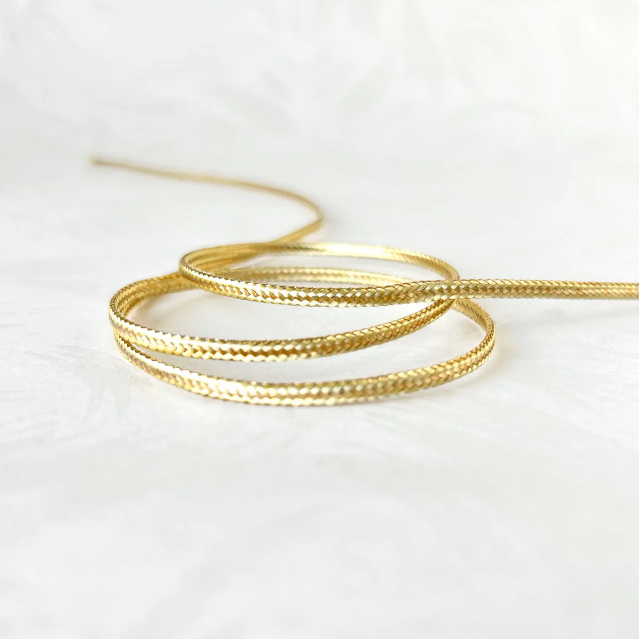 Flat Metallic Gold Cord