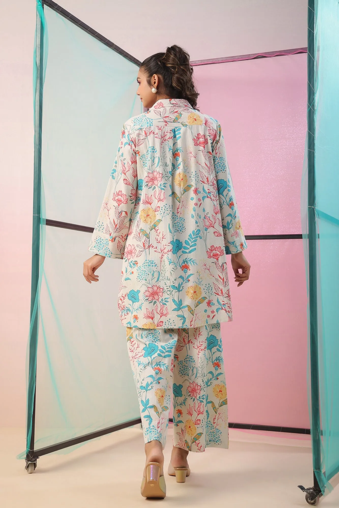 Florals On Cotton Flex Lounge Set
