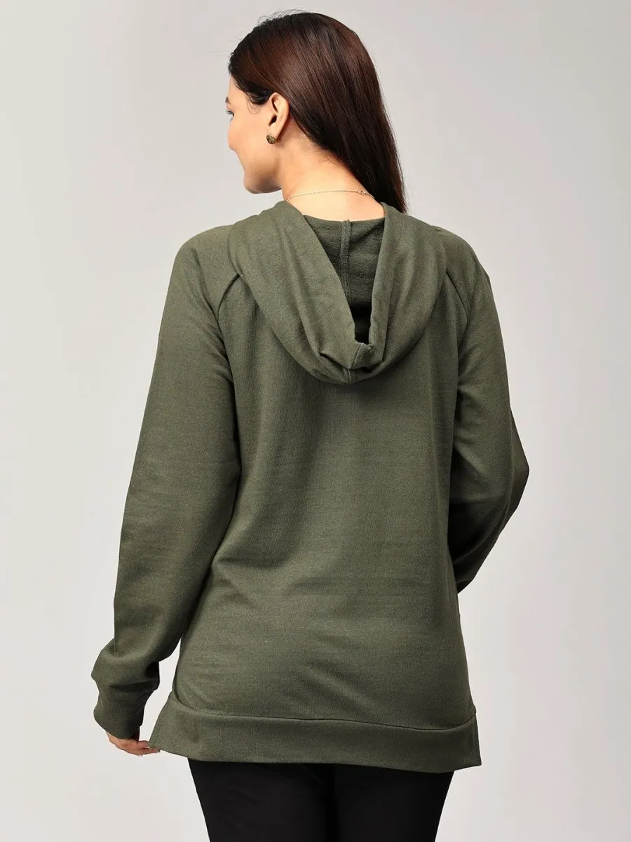 Four Leaf Clover Maternity and Nursing Hoodie Sweatshirt