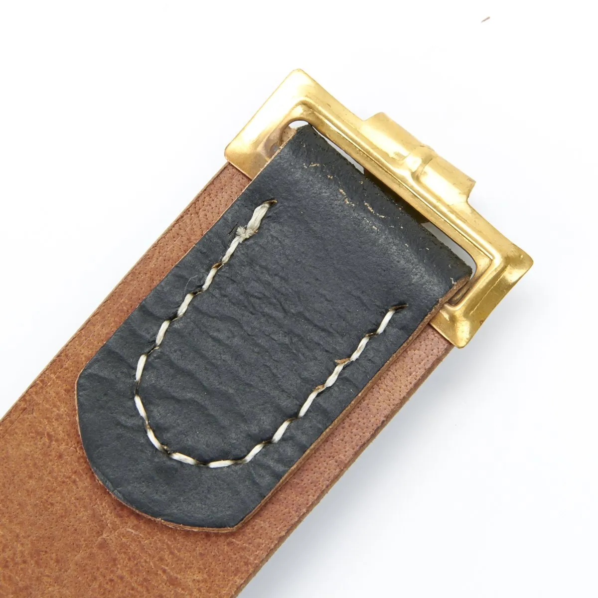 German WWII Wehrmacht Black Leather Equipment Belt