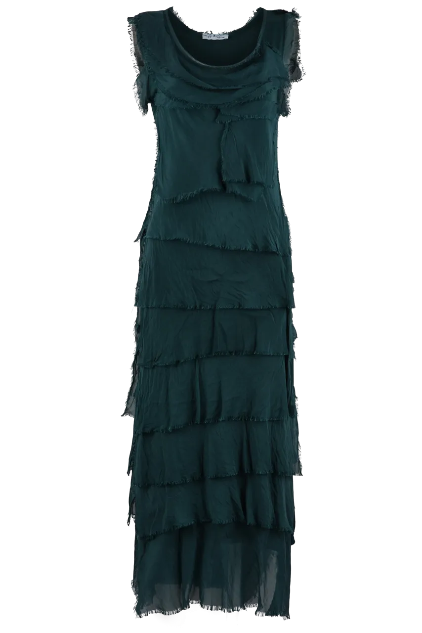 Gigi Sleeveless Long Ruffle Dress