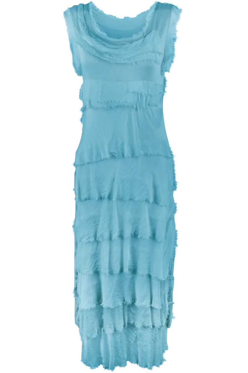 Gigi Sleeveless Long Ruffle Dress