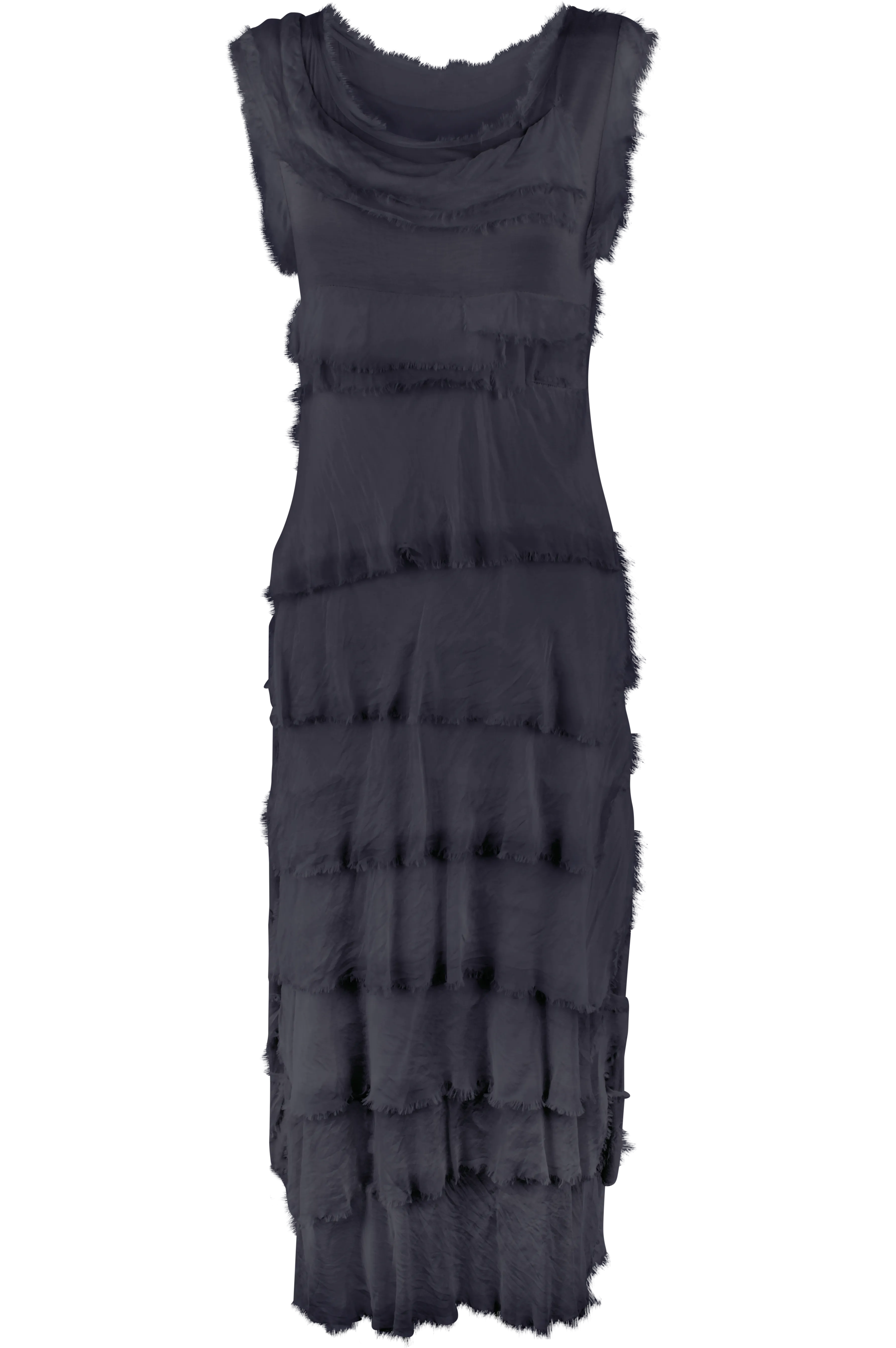Gigi Sleeveless Long Ruffle Dress