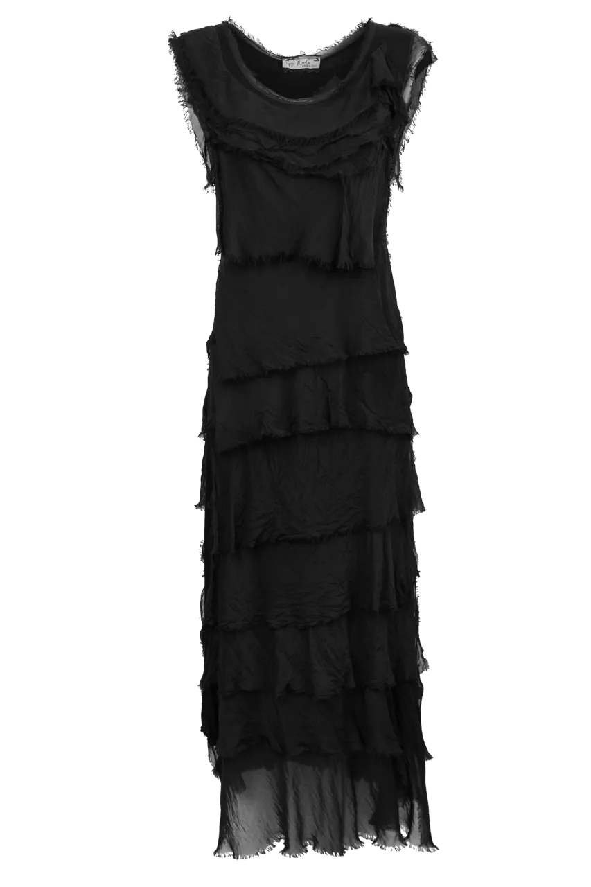Gigi Sleeveless Long Ruffle Dress