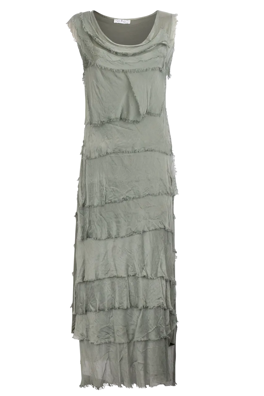 Gigi Sleeveless Long Ruffle Dress