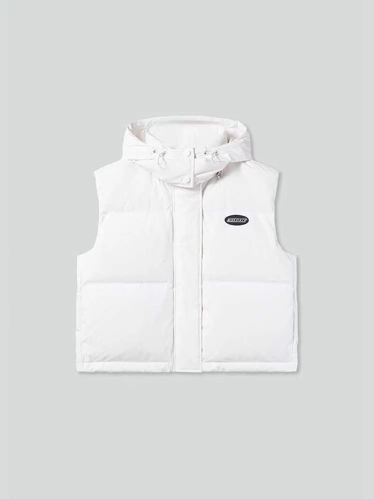 Gilet Jacket With Detachable Hood