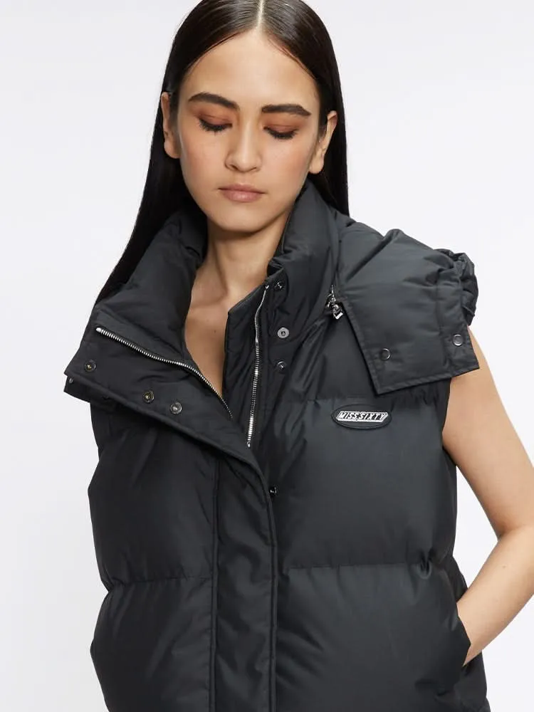 Gilet Jacket With Detachable Hood