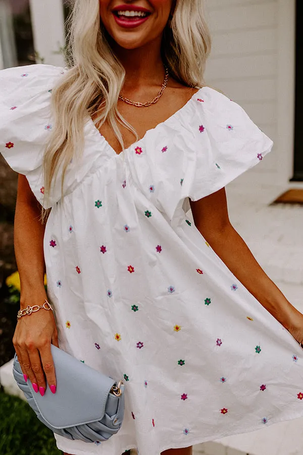 Grand Vision Embroidered Mini Dress