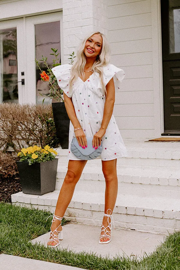 Grand Vision Embroidered Mini Dress
