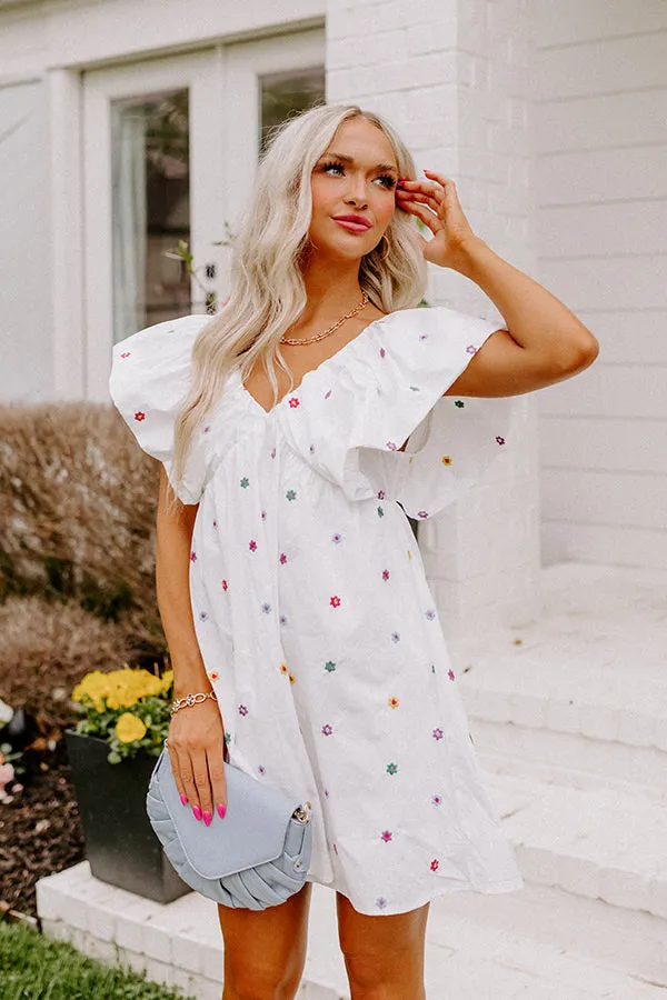 Grand Vision Embroidered Mini Dress
