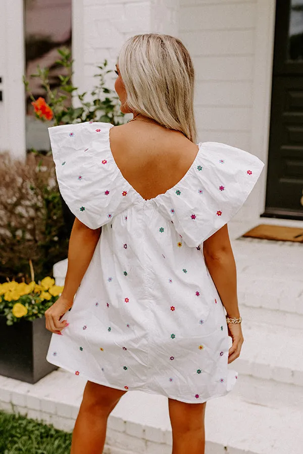 Grand Vision Embroidered Mini Dress