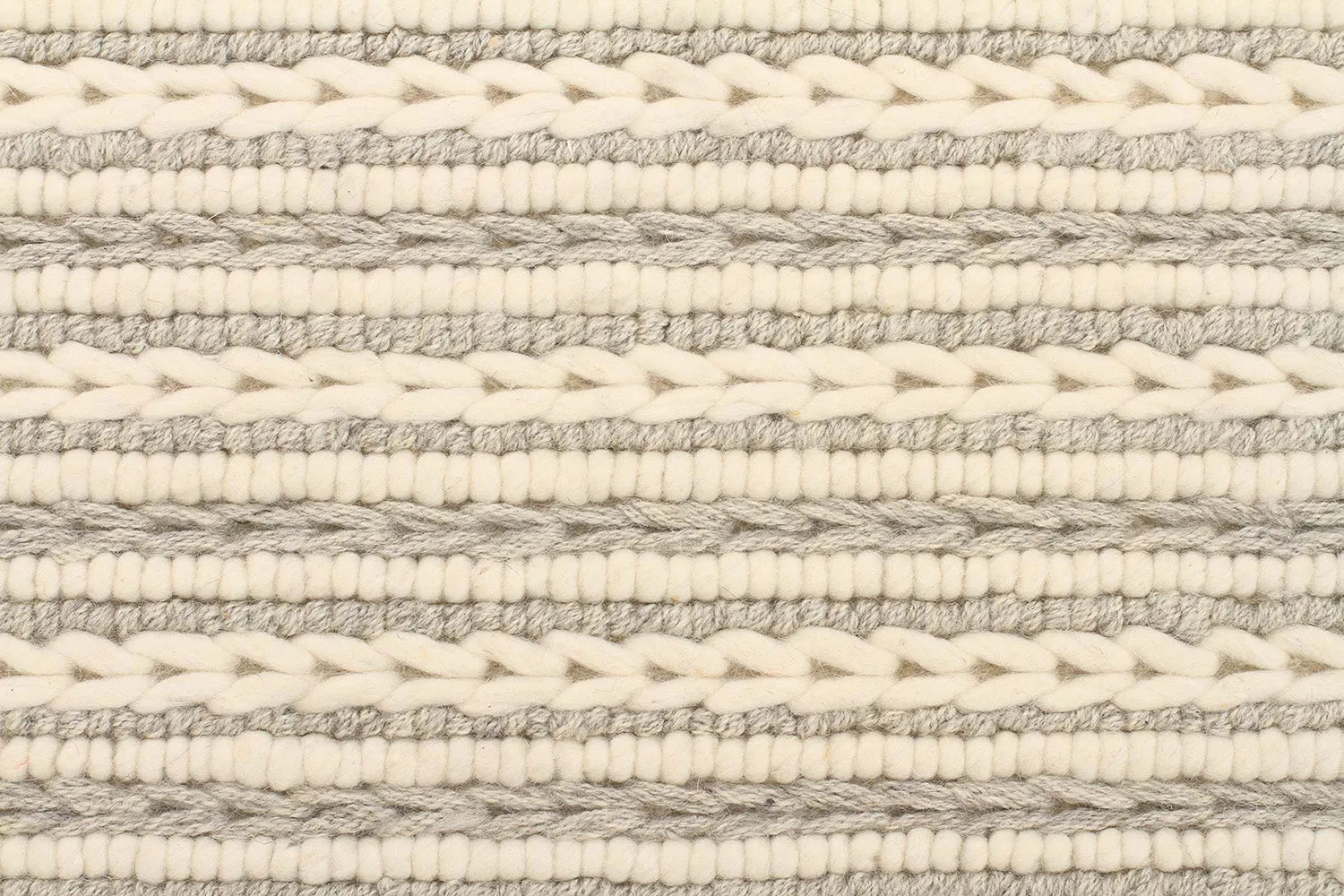 Hand Made Alisha Grey Felted Wool Rug