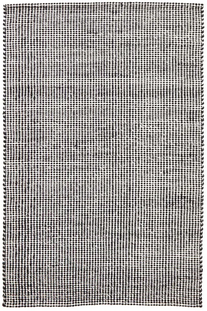 Hand Made Felted Wool Rug Black Natural