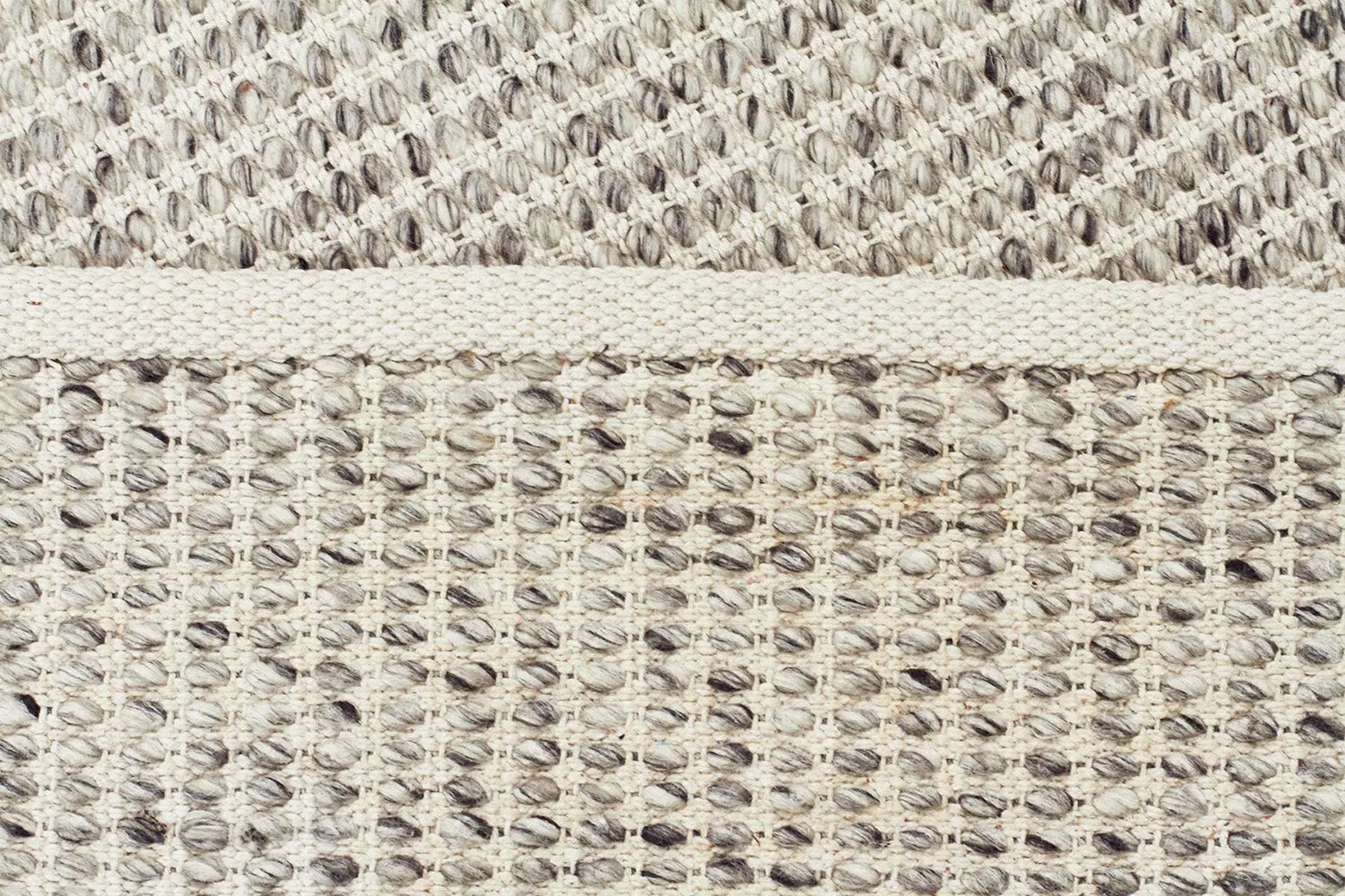 Hand Made  Felted Wool Rug Grey Natural