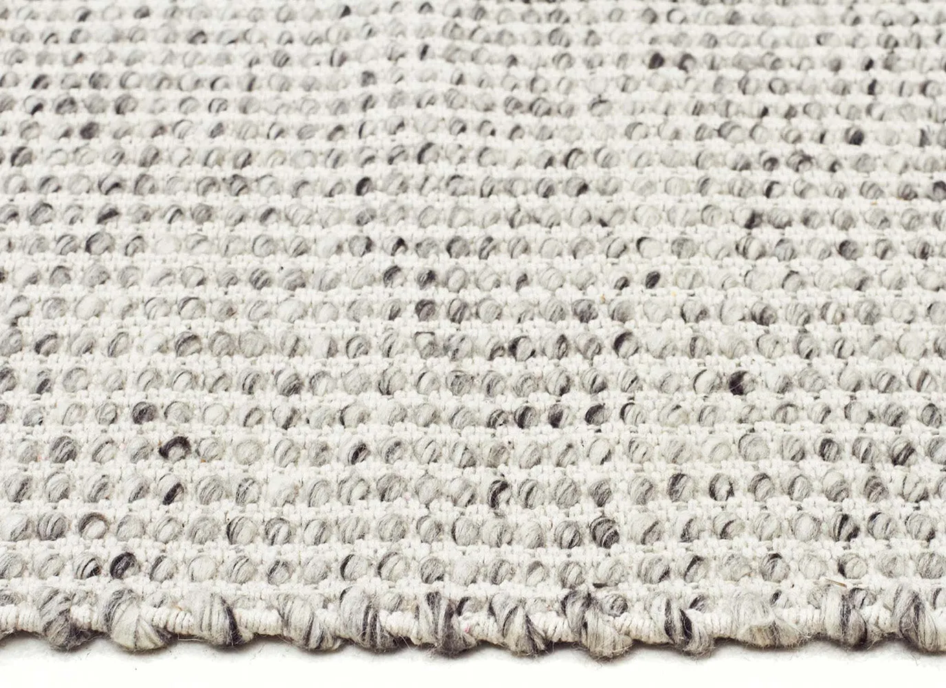 Hand Made  Felted Wool Rug Grey Natural