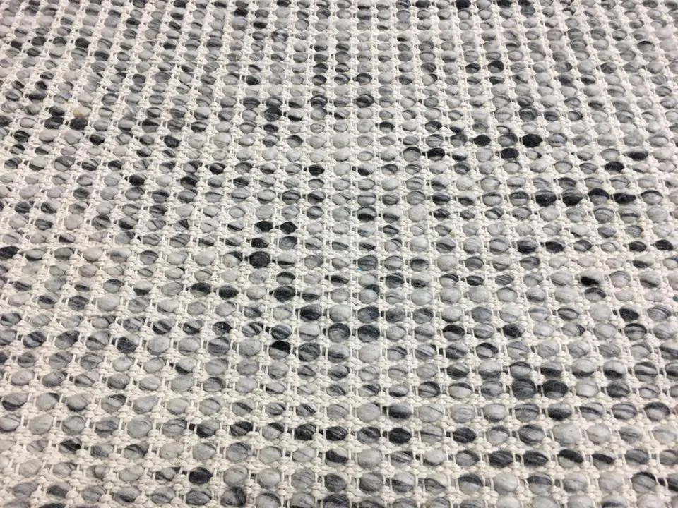 Hand Made  Felted Wool Rug Grey Natural