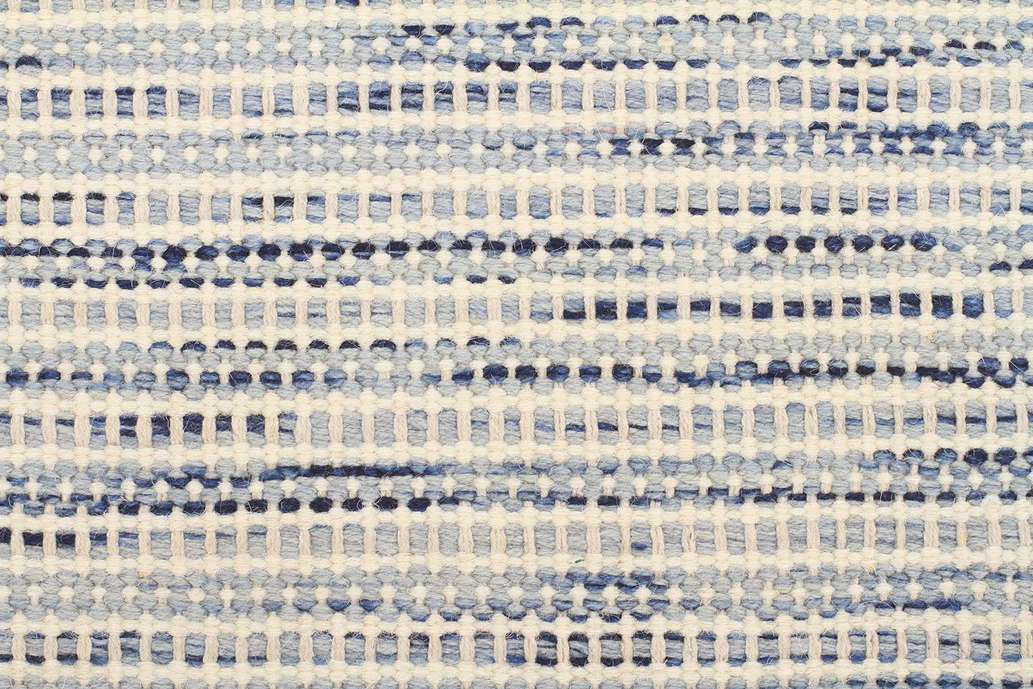 Hand Made Wool Blue Flat weave Rug