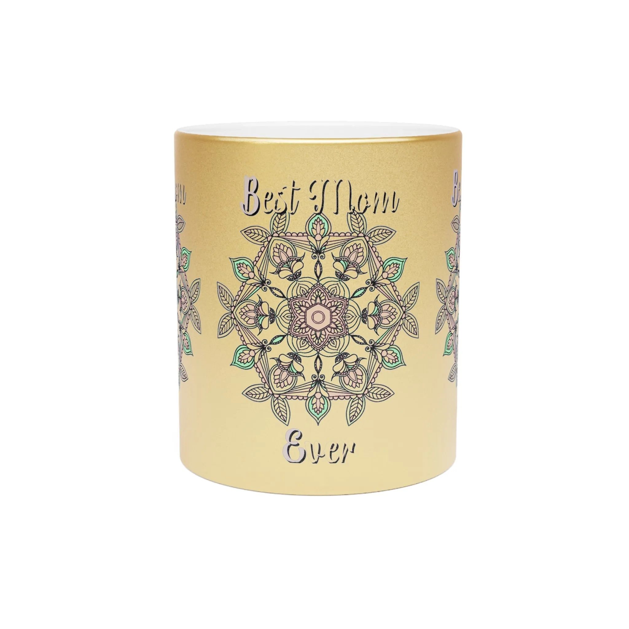 Handmade Mandala Metallic Mug - Best Mom Ever