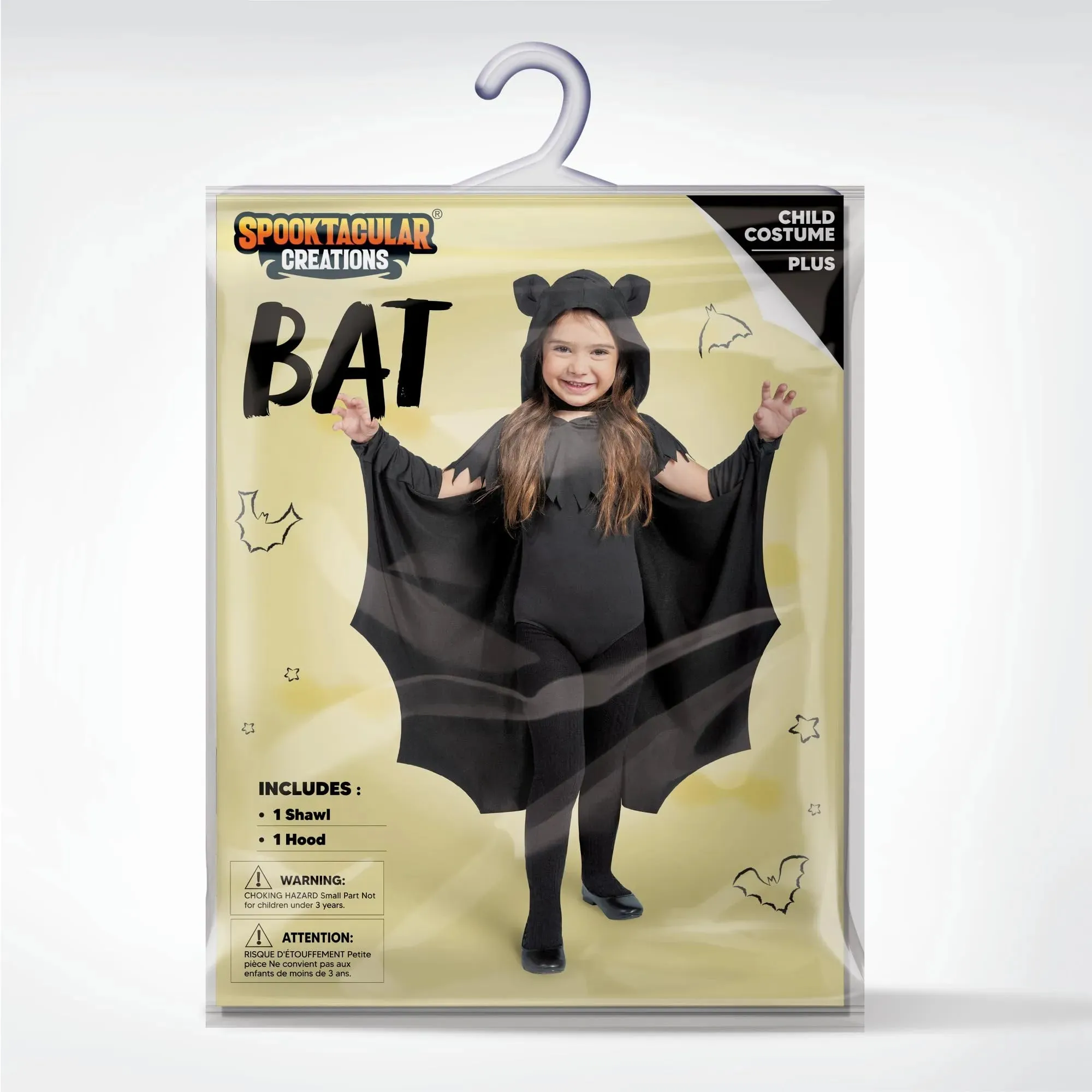 Kid Bat Costume, Bat Wings Accessory with Hat