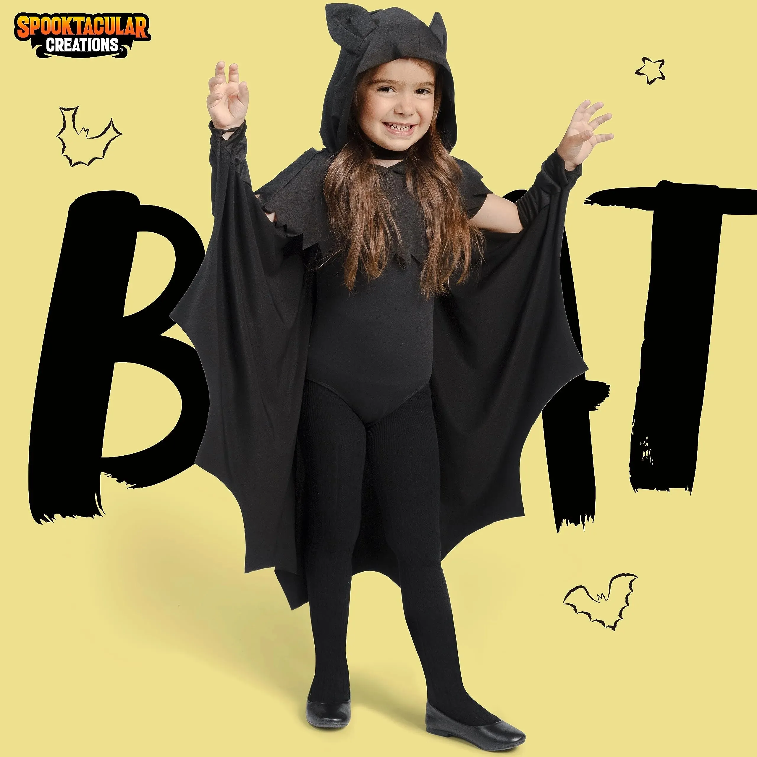 Kid Bat Costume, Bat Wings Accessory with Hat