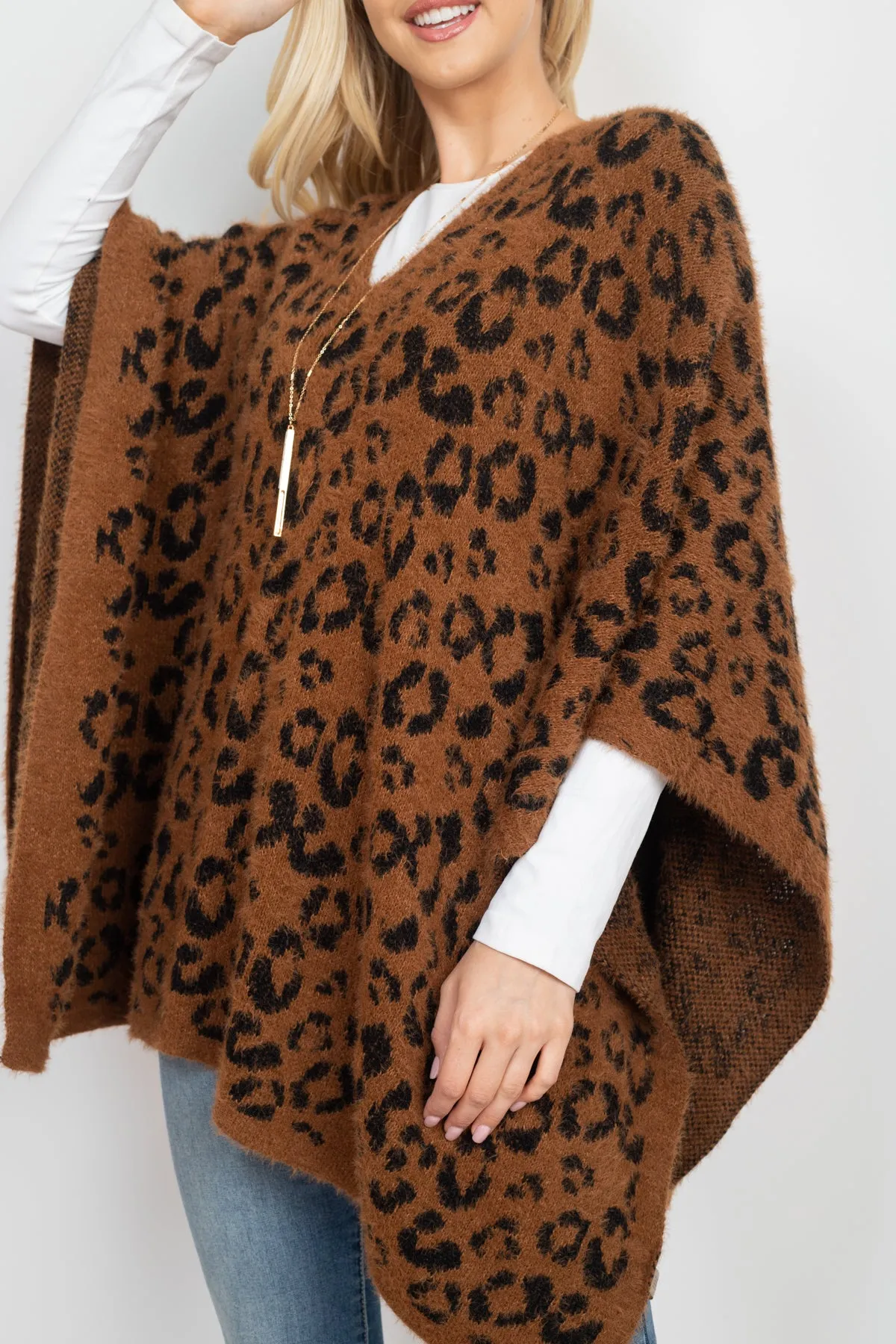 LEOPARD PRINT PONCHO (NOW $10.75 ONLY!)