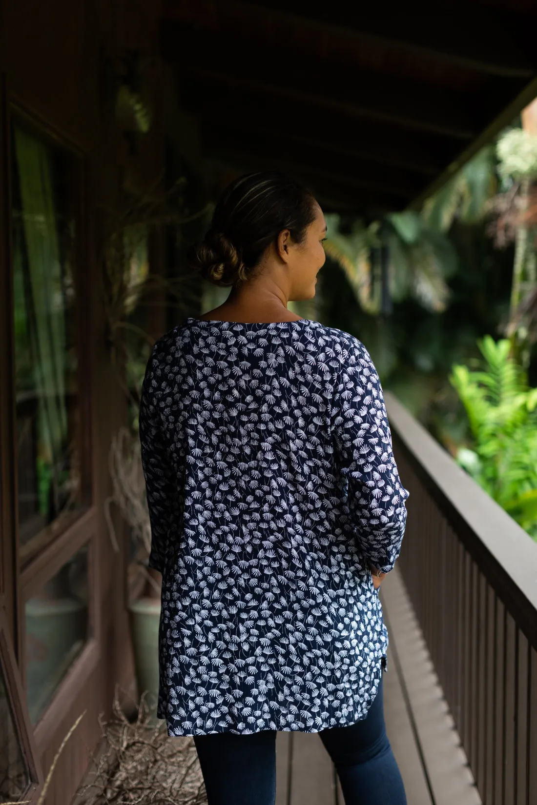 Lucy Cotton Crepe Bias Tunic w/Pocket