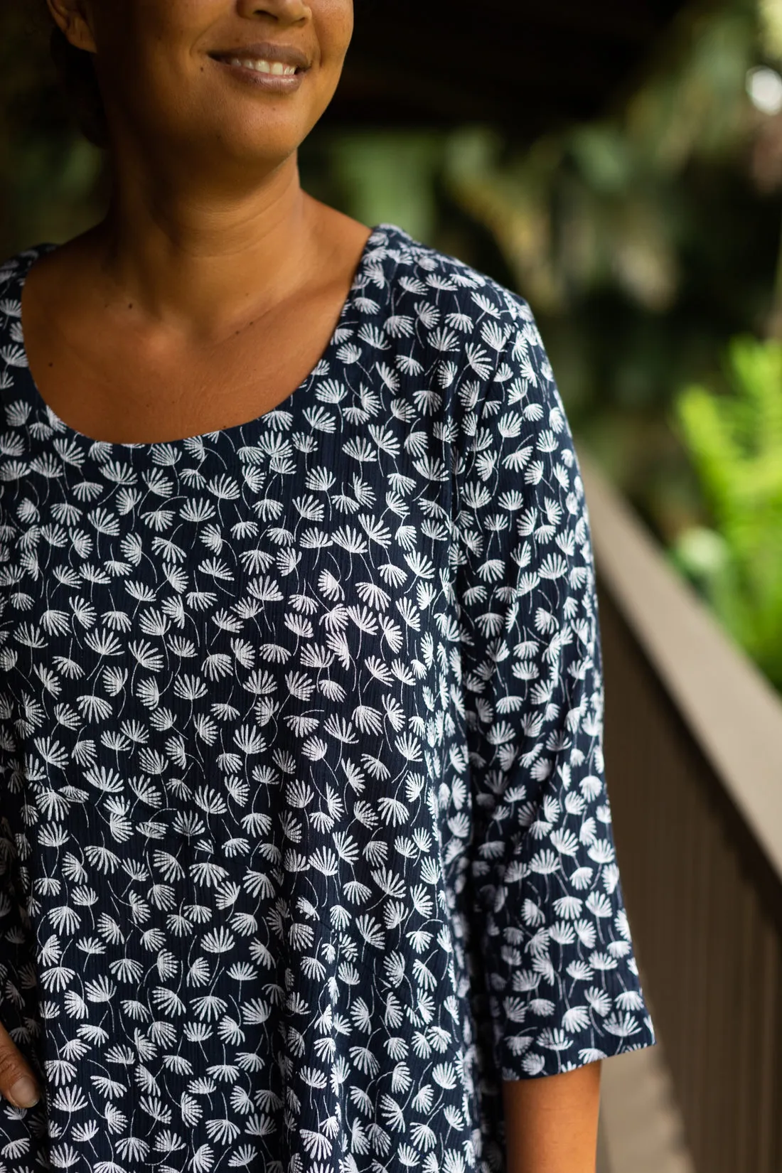 Lucy Cotton Crepe Bias Tunic w/Pocket