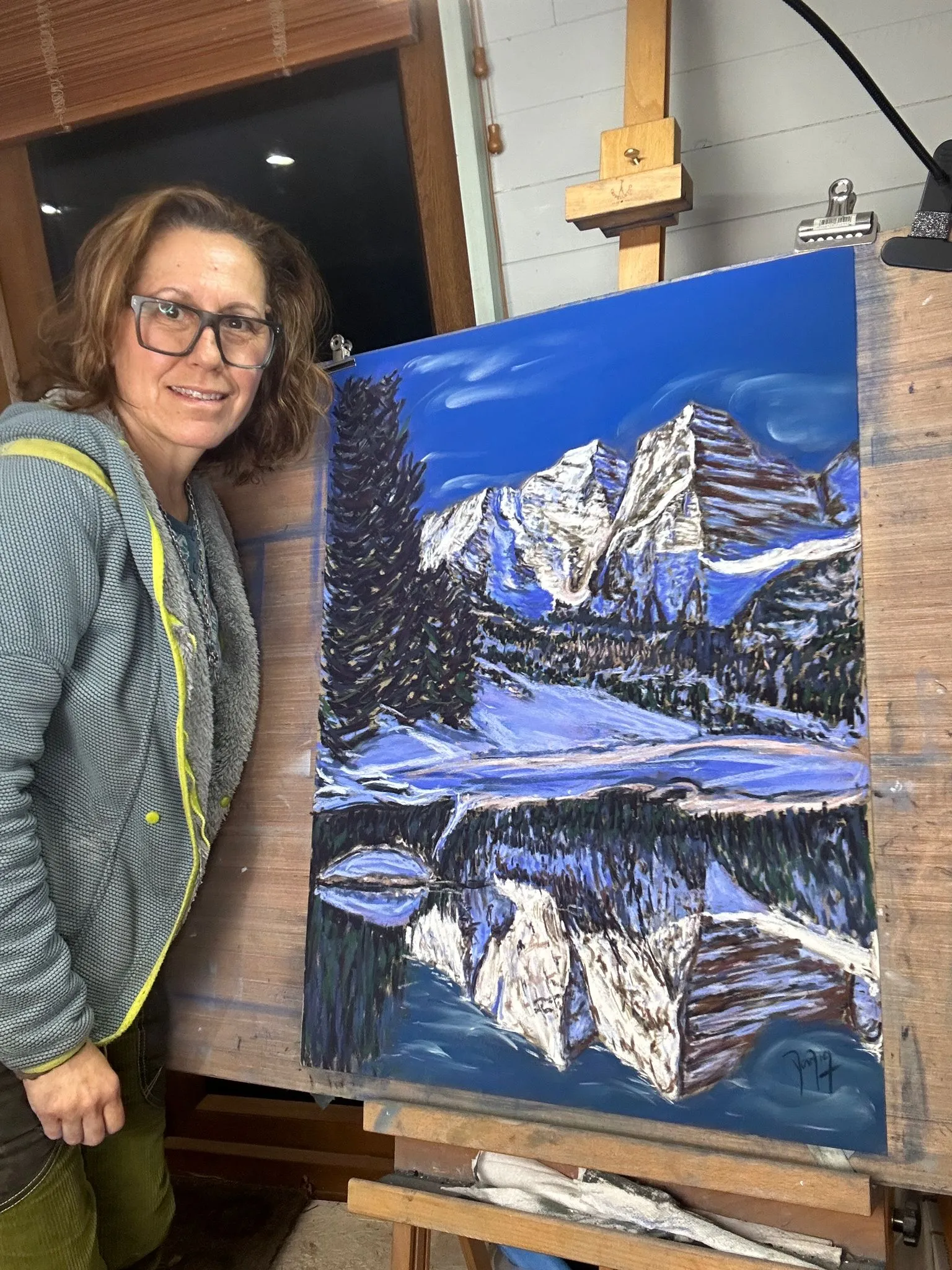 Maroon Bells Soft Pastels Painting