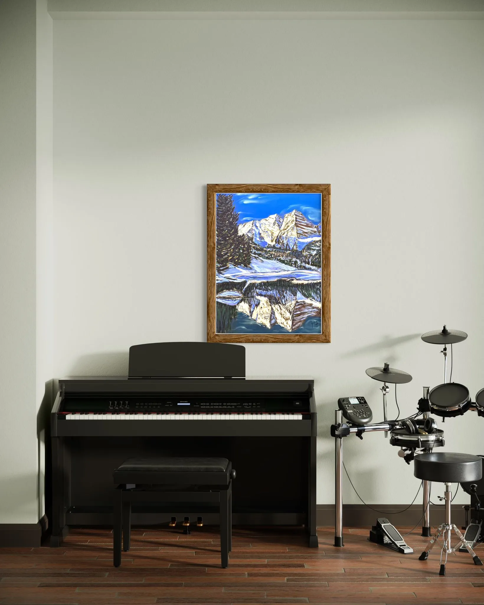 Maroon Bells Soft Pastels Painting