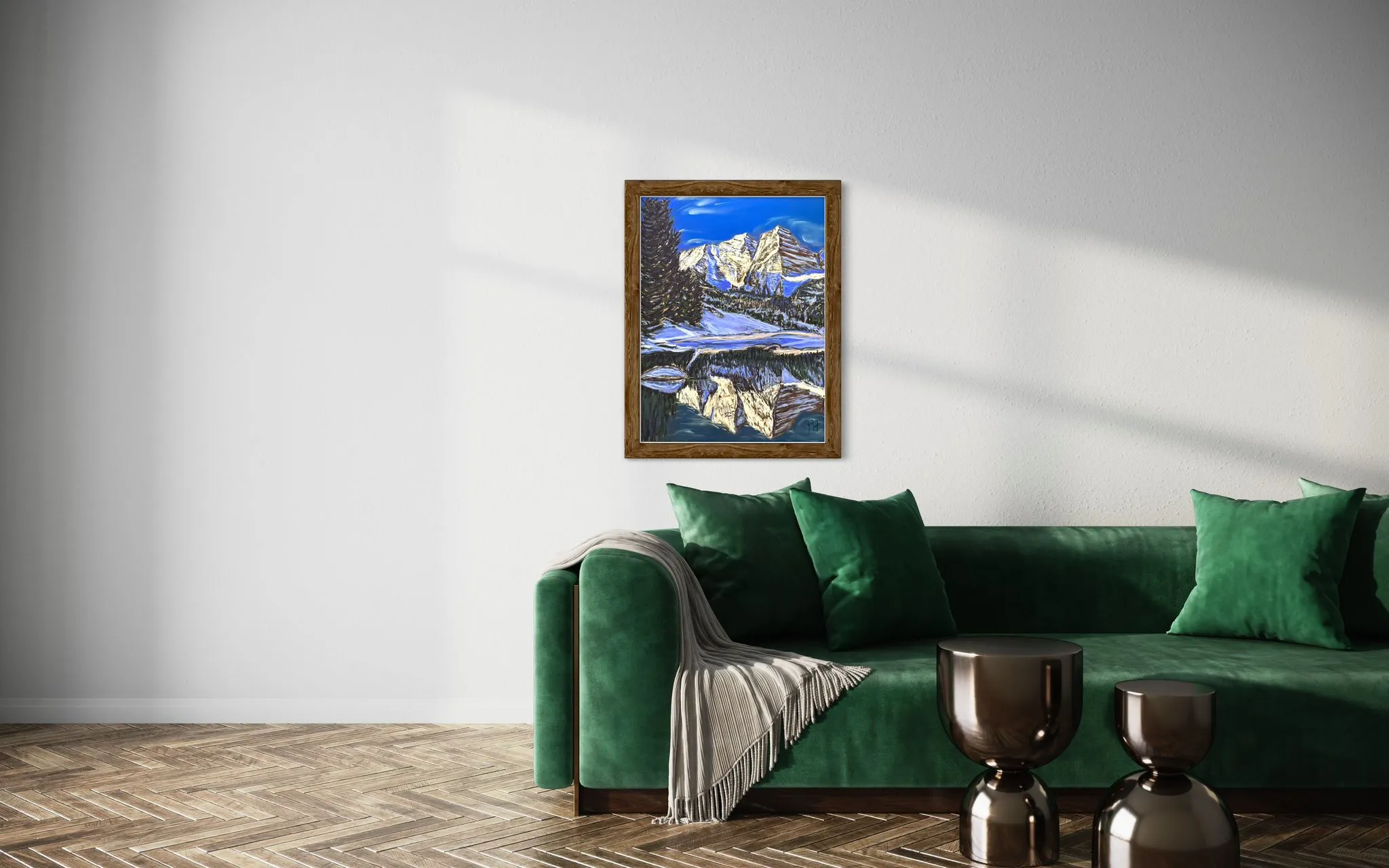Maroon Bells Soft Pastels Painting