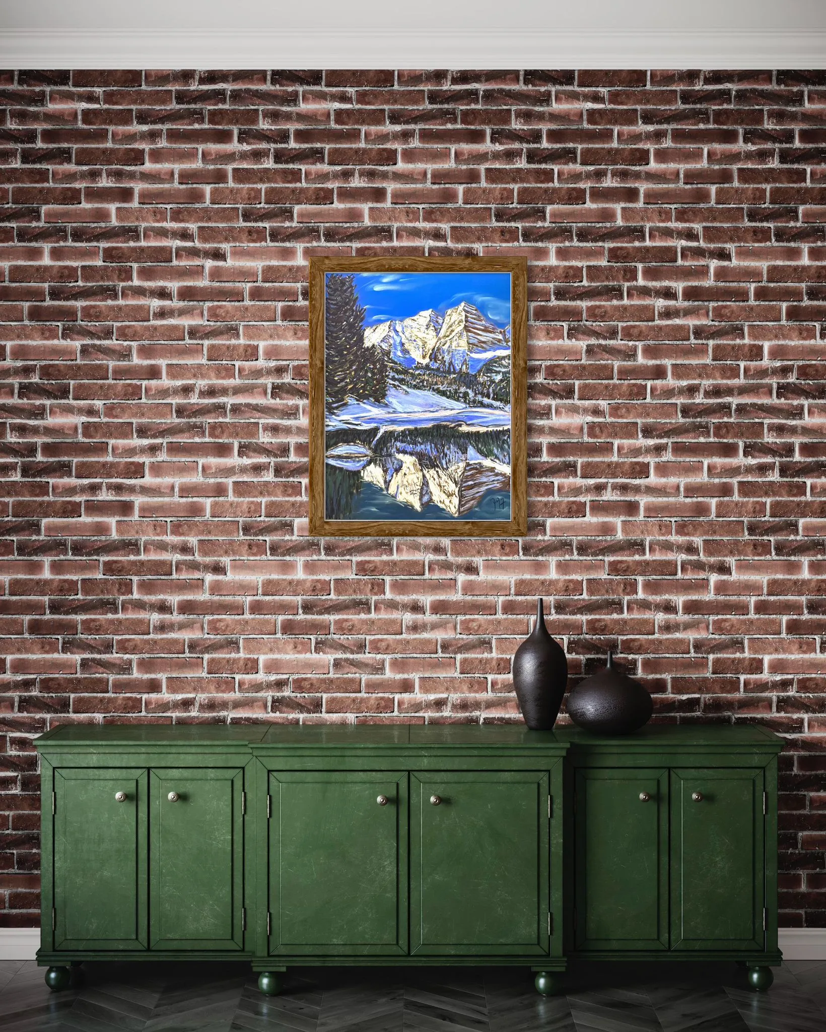Maroon Bells Soft Pastels Painting