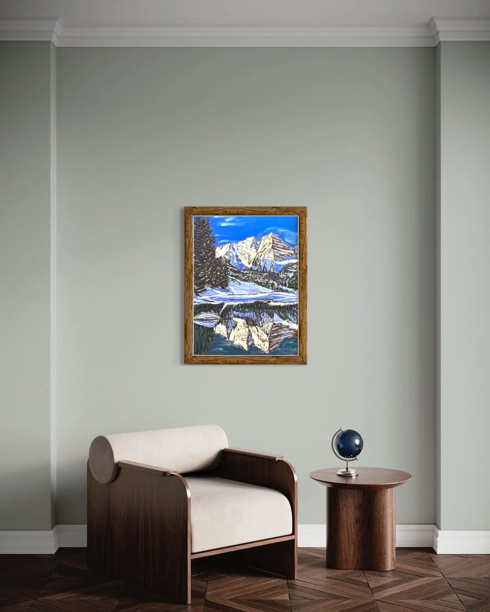 Maroon Bells Soft Pastels Painting