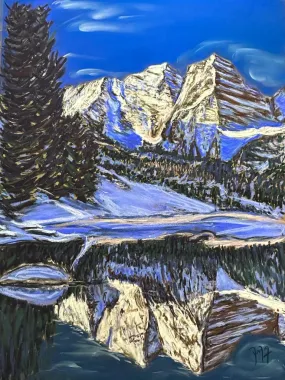 Maroon Bells Soft Pastels Painting