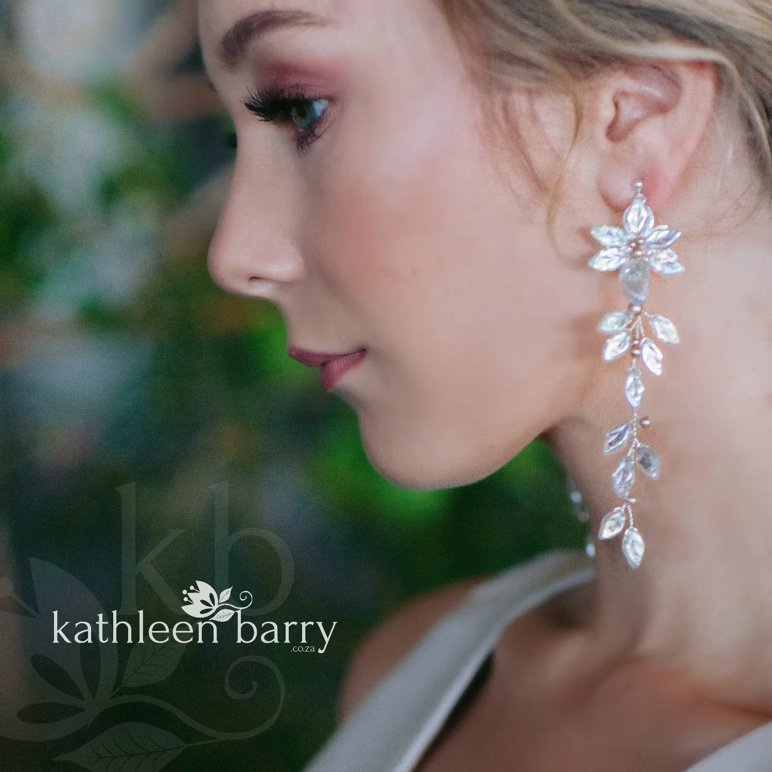 Merike Tier style chandelier leaf earring - Assorted finishes available