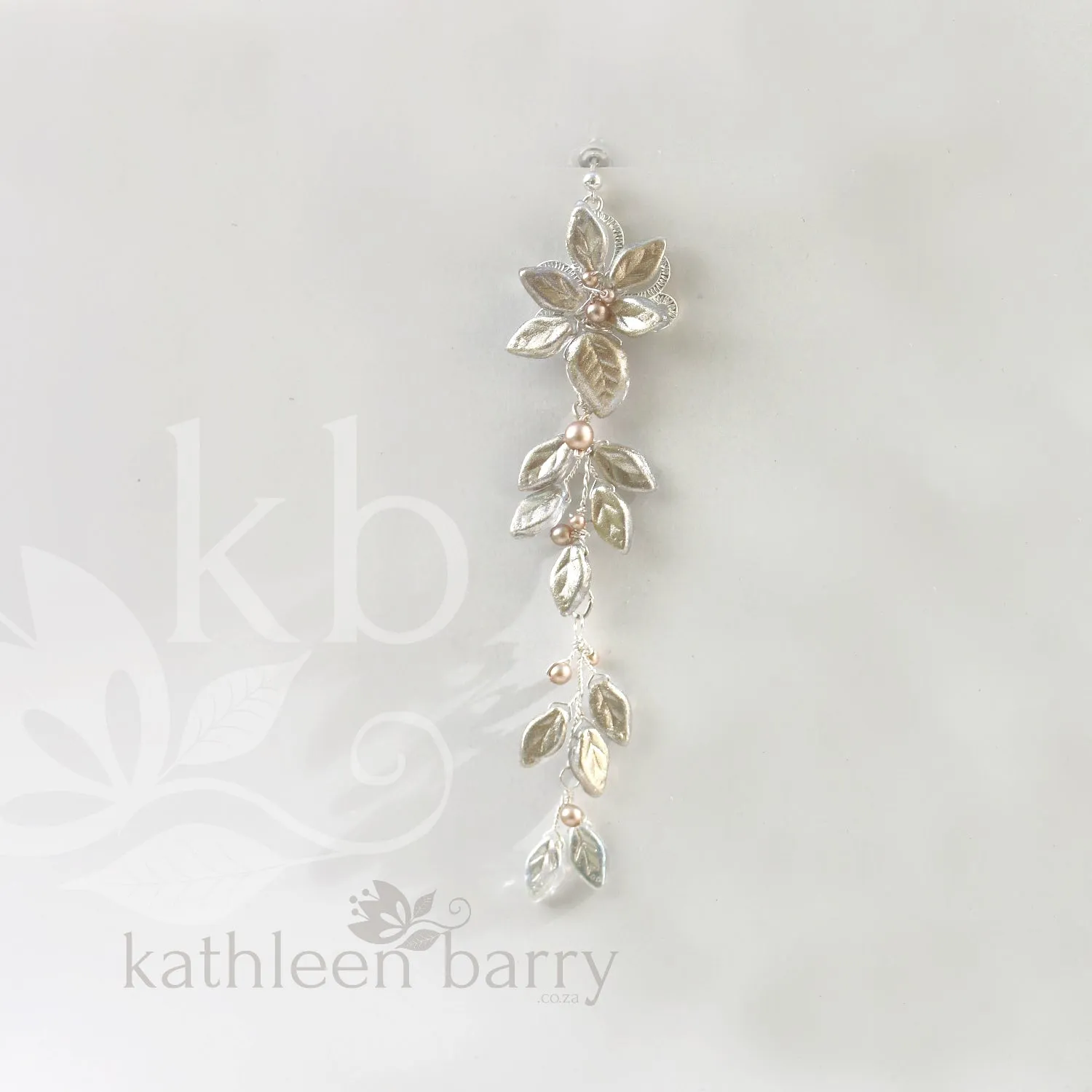 Merike Tier style chandelier leaf earring - Assorted finishes available