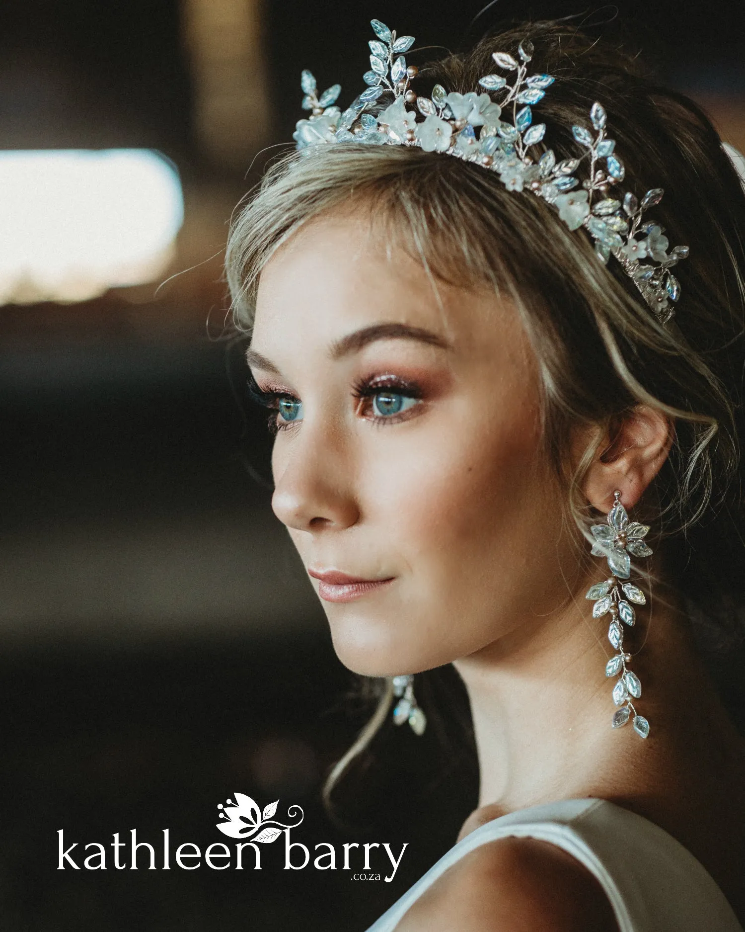 Merike Tier style chandelier leaf earring - Assorted finishes available