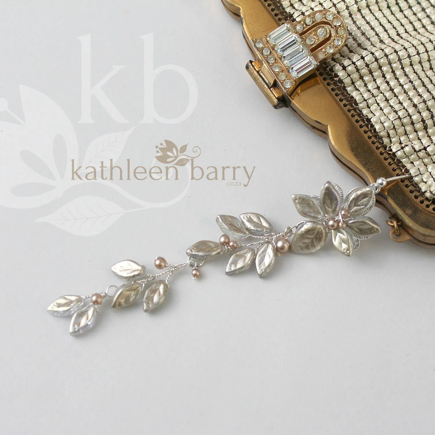 Merike Tier style chandelier leaf earring - Assorted finishes available