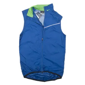 NIKE Reflective Climafit Windbreaker Gilet Blue Mens XS