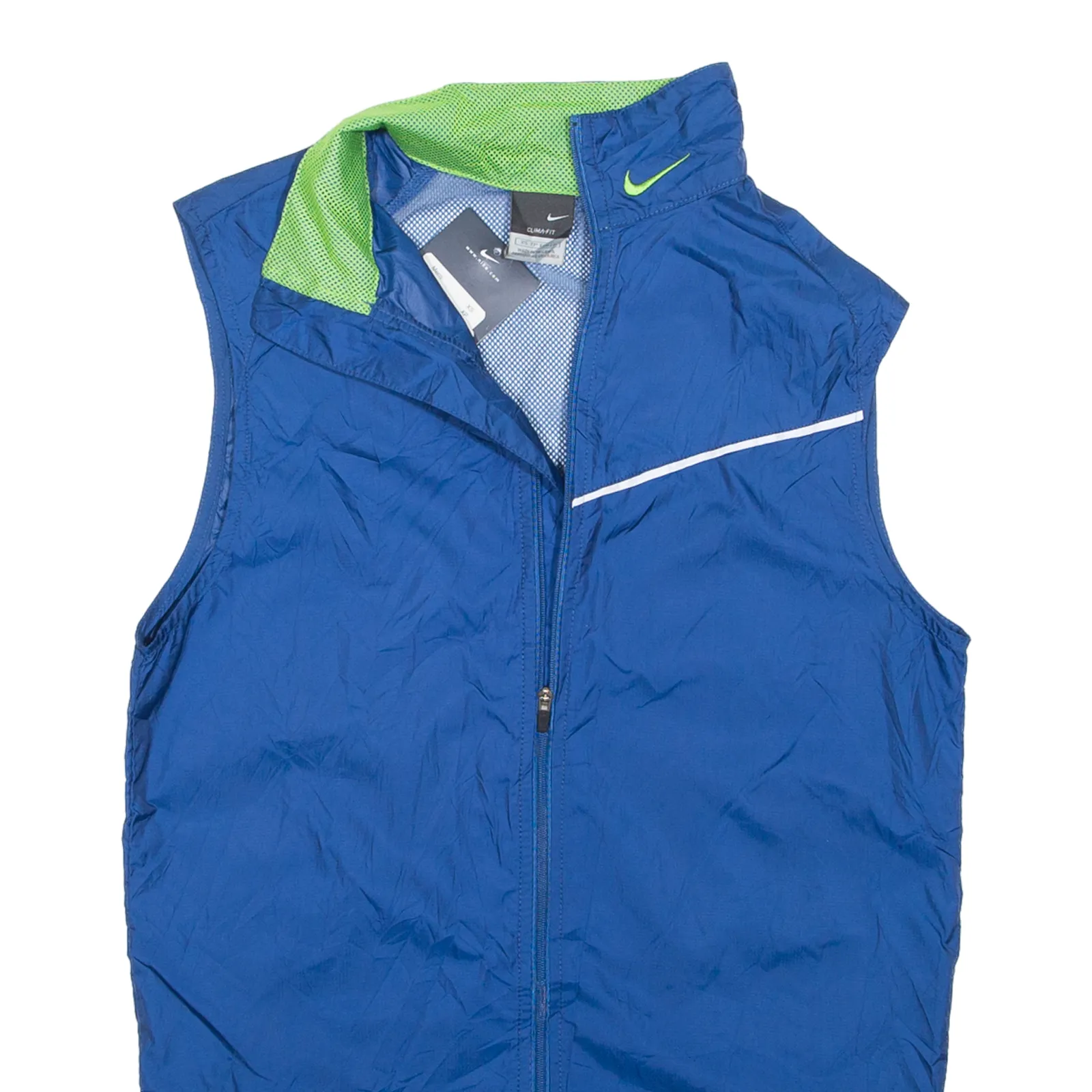 NIKE Reflective Climafit Windbreaker Gilet Blue Mens XS