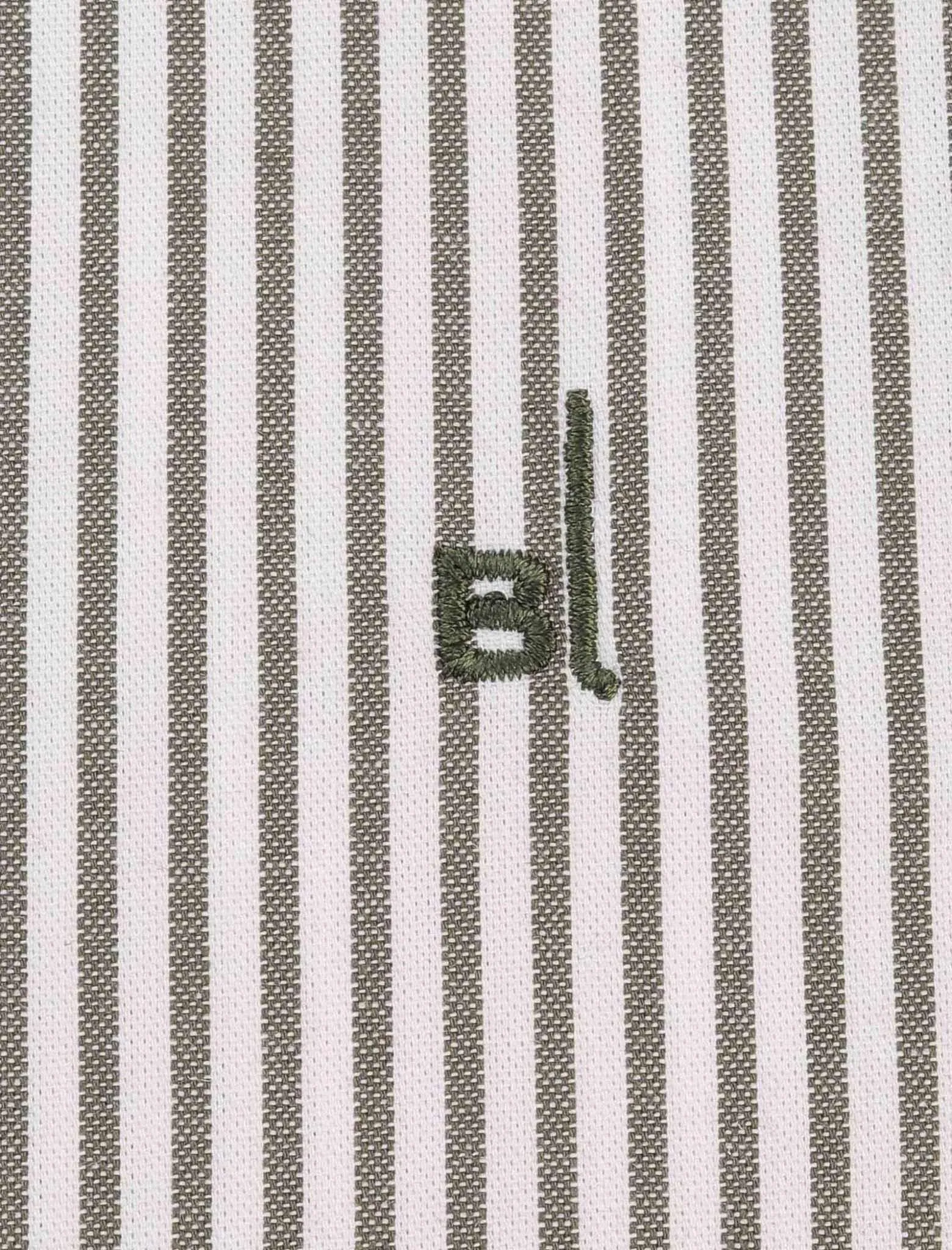Olive Stripe Formal Shirt